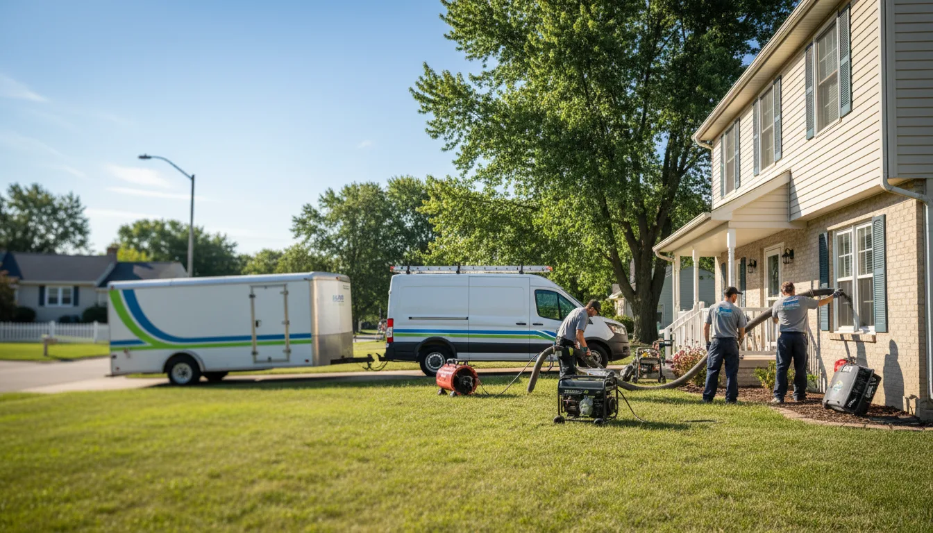 Flooded Basement Restoration And Cleanup With Repair in Franklin, IN near me